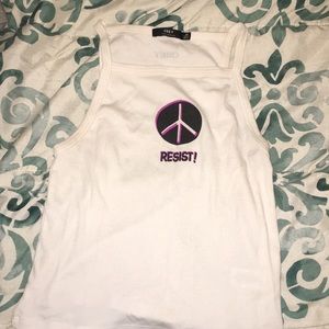 White obey shirt